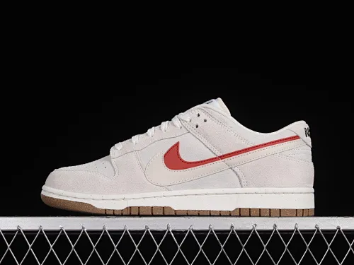 All Categories Nk SB Dunk Series Nk SB Dunk Low Low-top sneakers Foreign trade version Nk SB Dunk Low "85" Gray and red double hook SB low-top sports and leisure sneakers DO9457-100